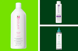 haircare bottles in a collage
