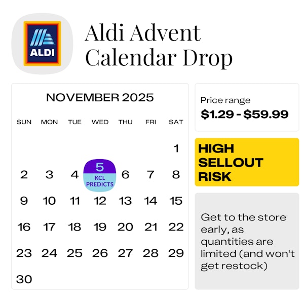 Aldi Advent Calendar Drop — November 2025