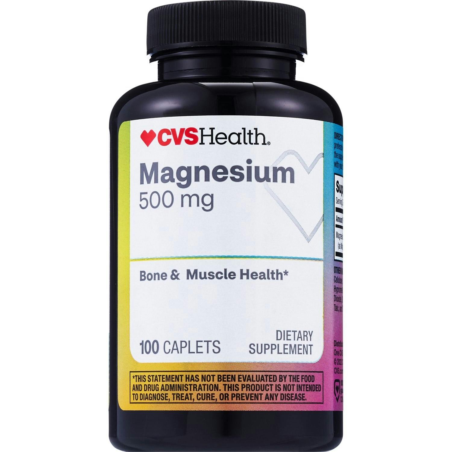 2 CVS Magnesium Caplet Bottles