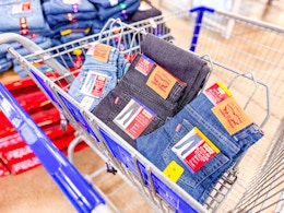 levis kids jeans in shopping cart