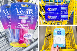 dollar general crest, venus, glade 3-photo collage