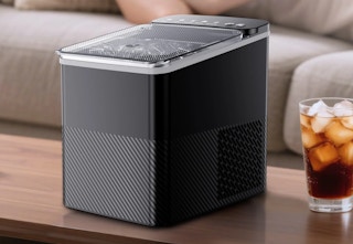 black ice maker on counter