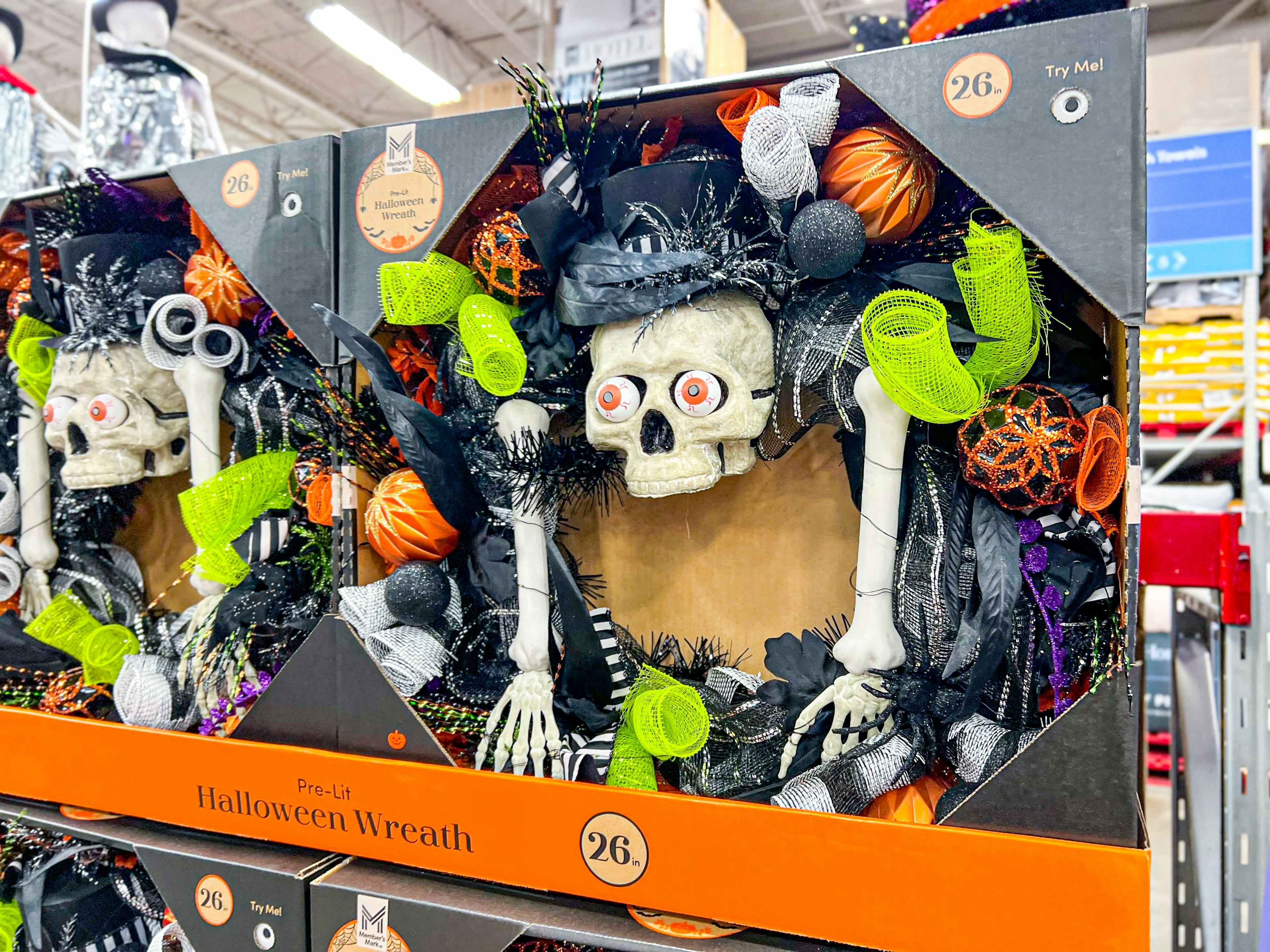 pre-lit halloween wreaths at sams club