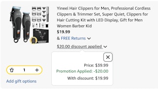 Trimmers Amazon receipt