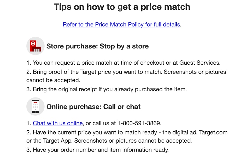target-price-match-policy