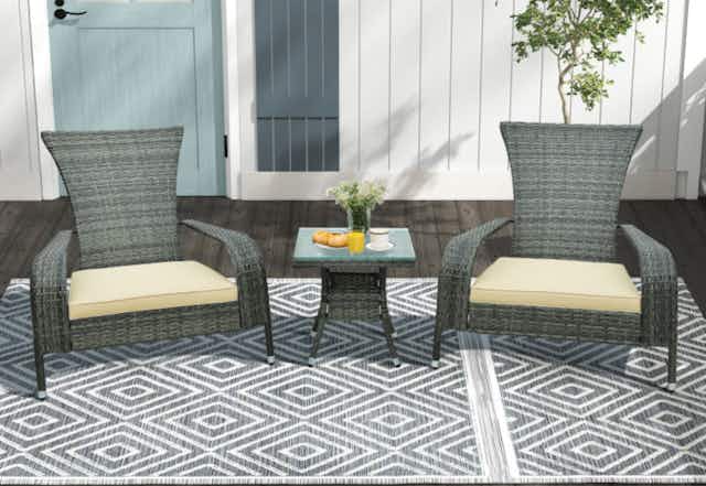3-Piece Wicker Adirondack Set, Only $143 Shipped at Costway (Reg. $280) card image