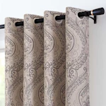 Paisley Linen Textured Curtains