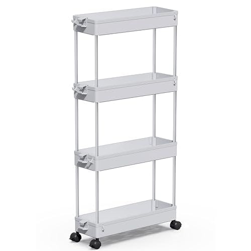 4-Tier Slim Rolling Storage Cart