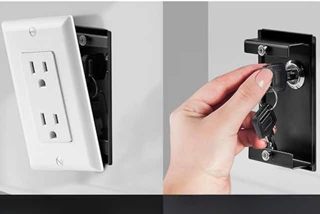 Wall Outlet Hidden Safe With Key Lock, Just $31 on Amazon (Reg. $55) card image