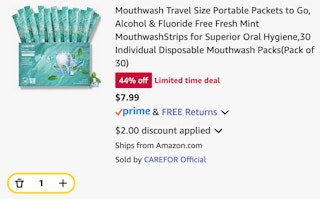 Portable Mouthwash Packets