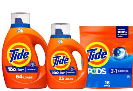 3 Tide Detergents (105 Loads)