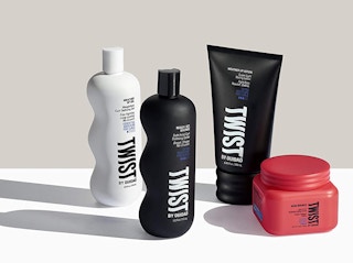 haircare products on a white table