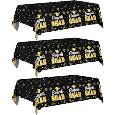 Graduation Tablecloth, 54 in x 108 in 3 pk