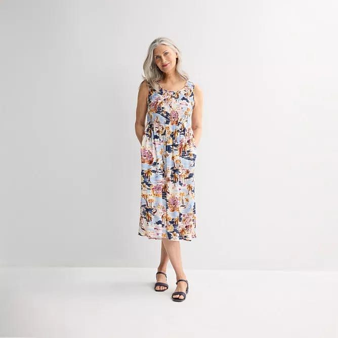 Women's Croft & Barrow Smocked Dress