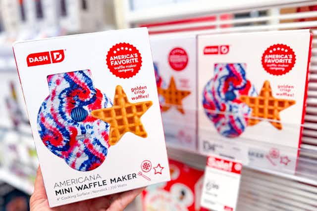 Dash Americana Waffle Makers, Only $6.64 at Target — Best Price Ever card image