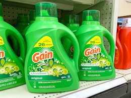 Gain Laundry Detergents on a shelf