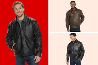 collage of men's leather jackets
