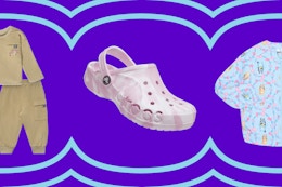 Modern Moment 2-piece baby set, Crocs clogs, and Bluey jacket