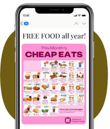 Cheap Eats Email CTA Graphic