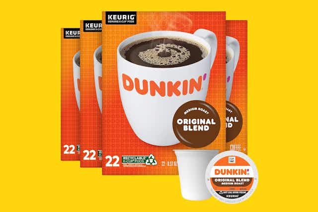 Dunkin' Original Blend Coffee Pods 88-Pack, as Low as $20.99 (Reg. $34.99) card image
