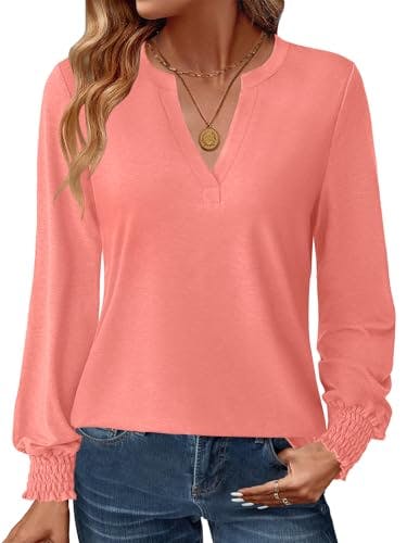 Women's V-Neck Long-Sleeve Blouse