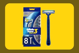 Gillette Razors on yellow KCL template