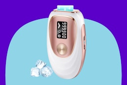  Oreeth IPL Laser Hair Removal Device on a blue background.