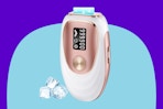 Oreeth IPL Laser Hair Removal Device on a blue background.