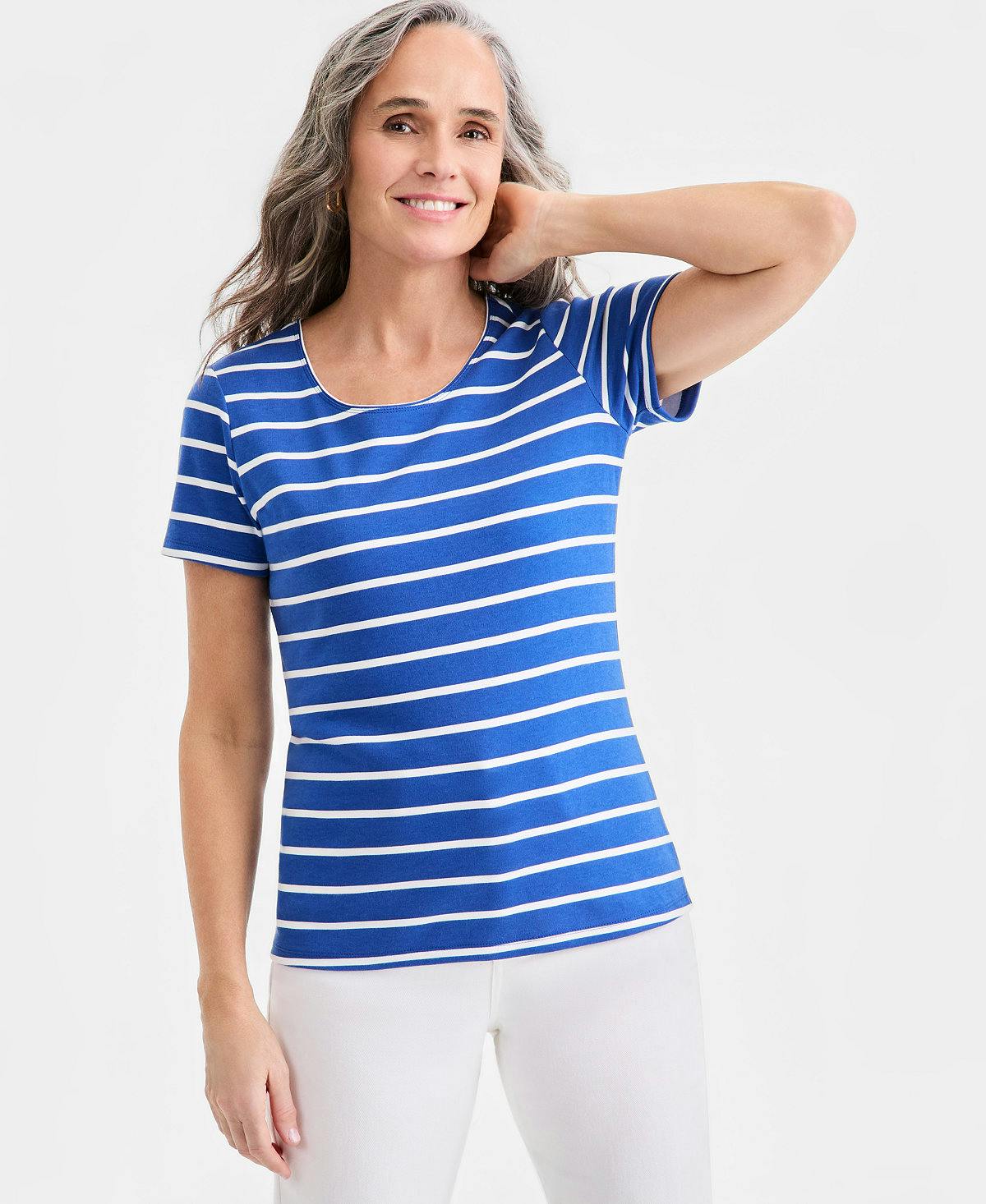 Women's Printed Scoop-Neck Top