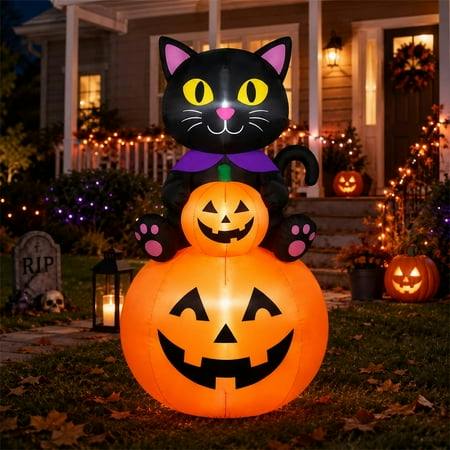 Halloween Inflatable Pumpkin Cat