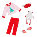 Holiday Pajama Outfit for 14-inch Dolls