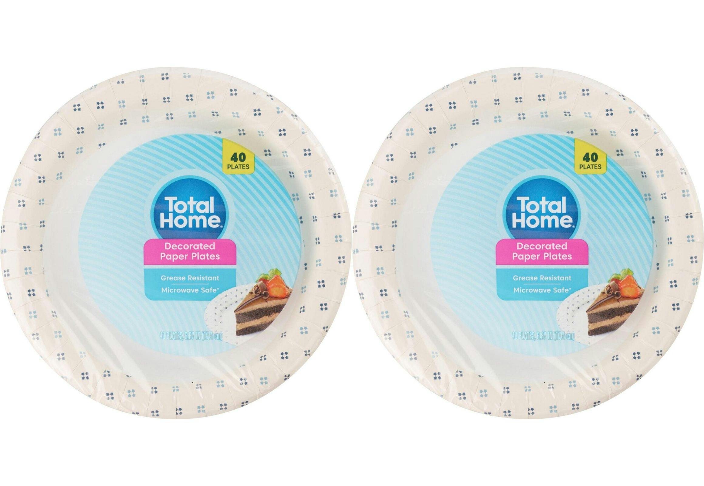 2 Total Home Paper Plate Packs