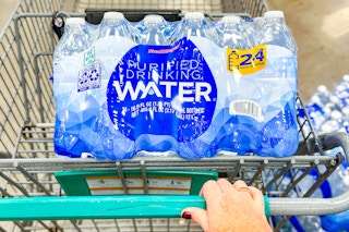 kroger bottled water in shopping cart