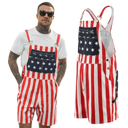 Adult American Flag Overalls