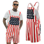 Adult American Flag Overalls