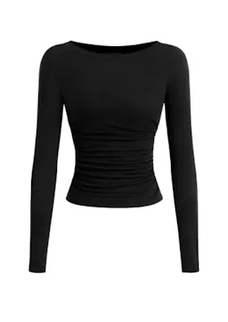 PRETTYGARDEN Women's Ribbed Long Sleeve Top