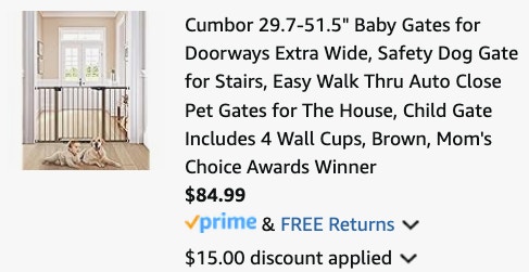 Cumbor baby gate