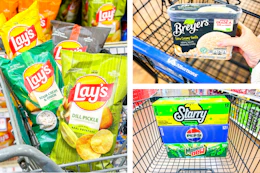 chips ice cream soda collage