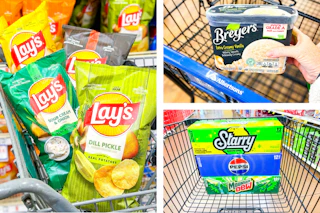 chips ice cream soda collage