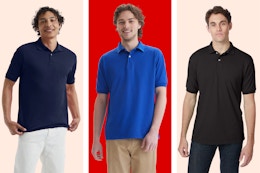Shopper-Favorite Hanes Polo Shirts, Just $6.99 at Walmart card image