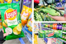 collage image of mountain dew soda, corn on the cob, and lays chips