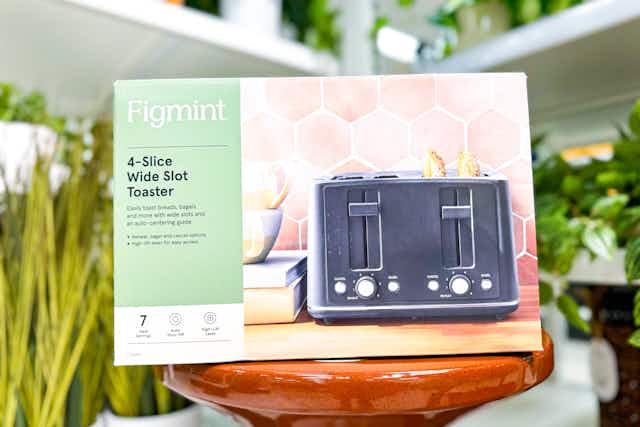Online Only: Figmint 4-Slice Toaster, Just $19 at Target (Reg. $30) card image
