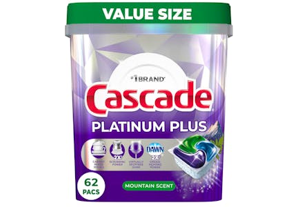 Dishwasher Detergent Pods 62-Count