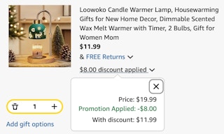 warmer candle lamp