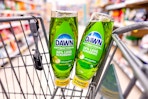 2 dawn ez-squeeze dish soaps in a cart