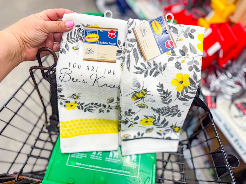 dollar tree bee happy kitchen towel