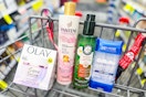 P&G personal care and beauty products in a shopping cart
