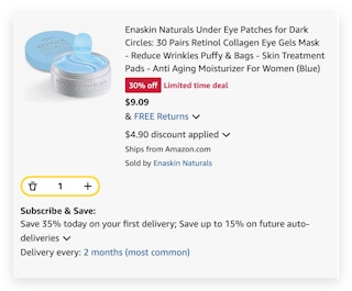 Enaskin Naturals Under Eye Patches for Dark Circles