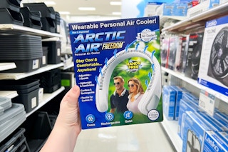 hand holding an artic air freedom personal cooler at target