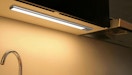 an under-cabinet light on a kitchen